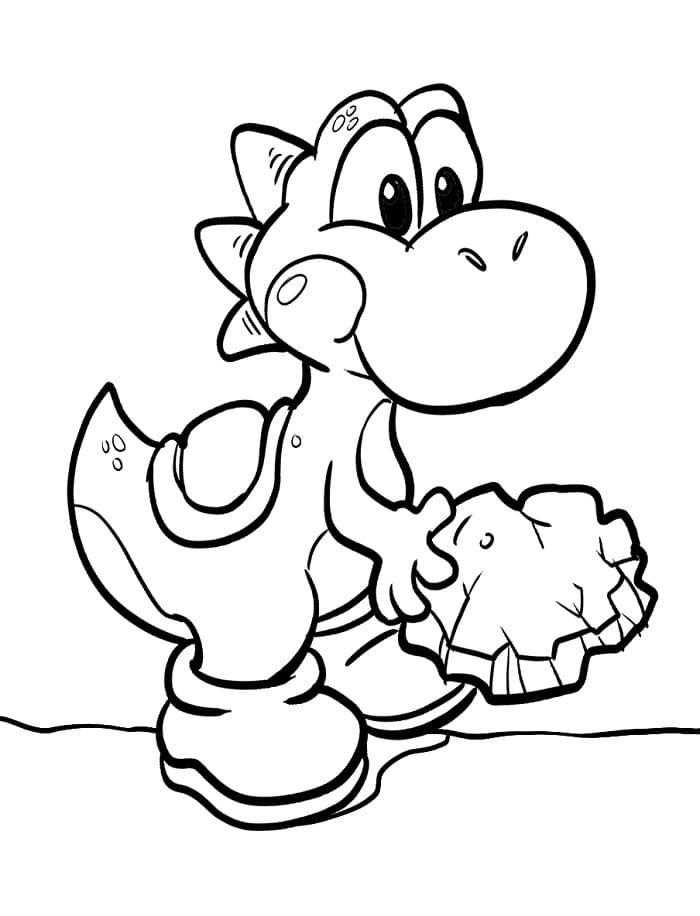 Jednoduchý Yoshi omalovánka
