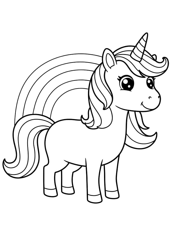 Jednorožec (1) omalovánka