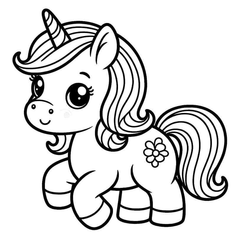 Jednorožec Zdarama omalovánka