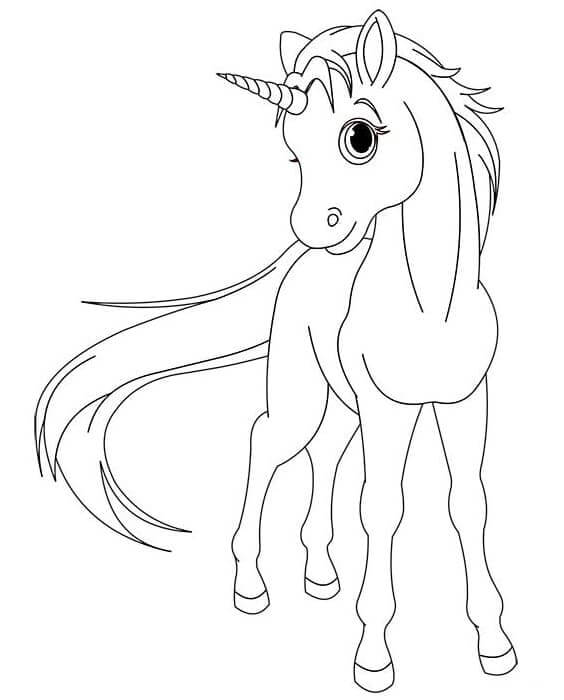 Jednorožec Zdarma pro Děti omalovánka