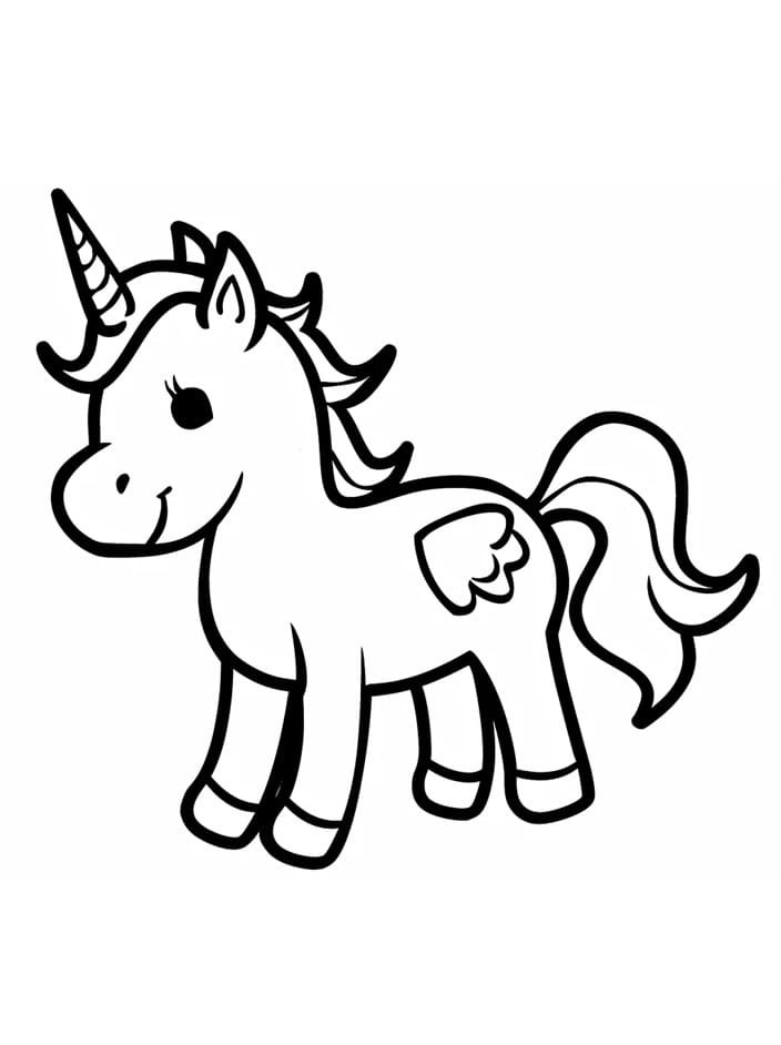 Jednorožec pro 2leté Děti omalovánka