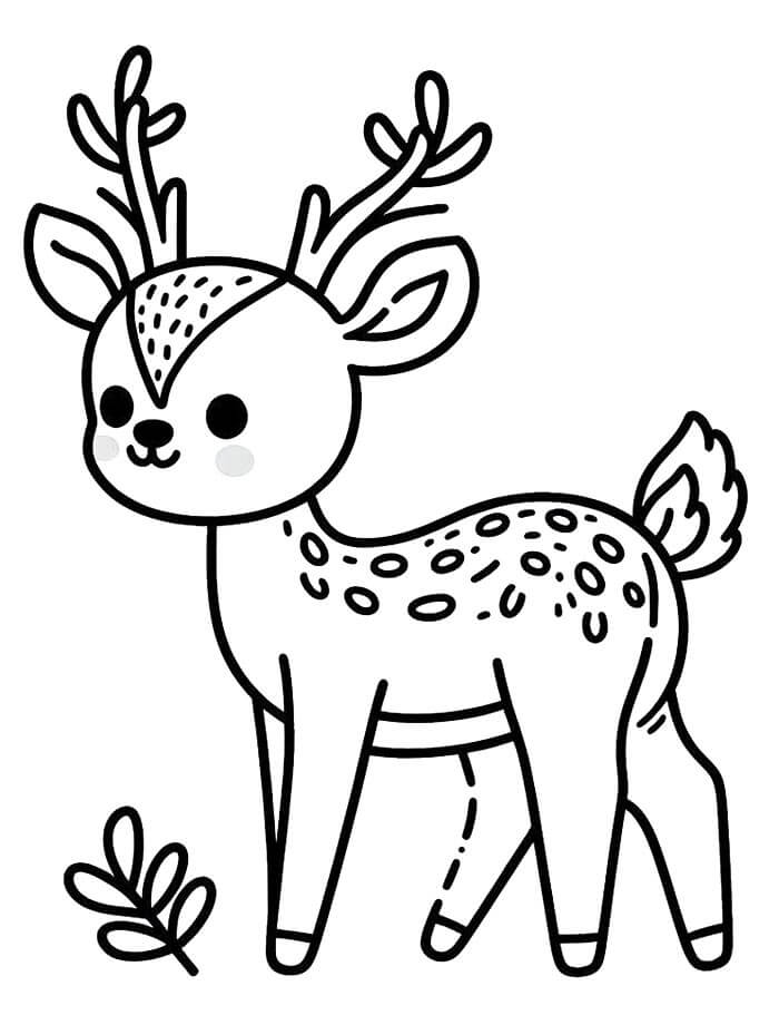 Jelen Tisknutelná omalovánka