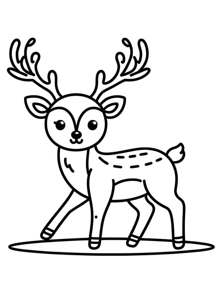 Jelen Zdarma Tisknutelná omalovánka