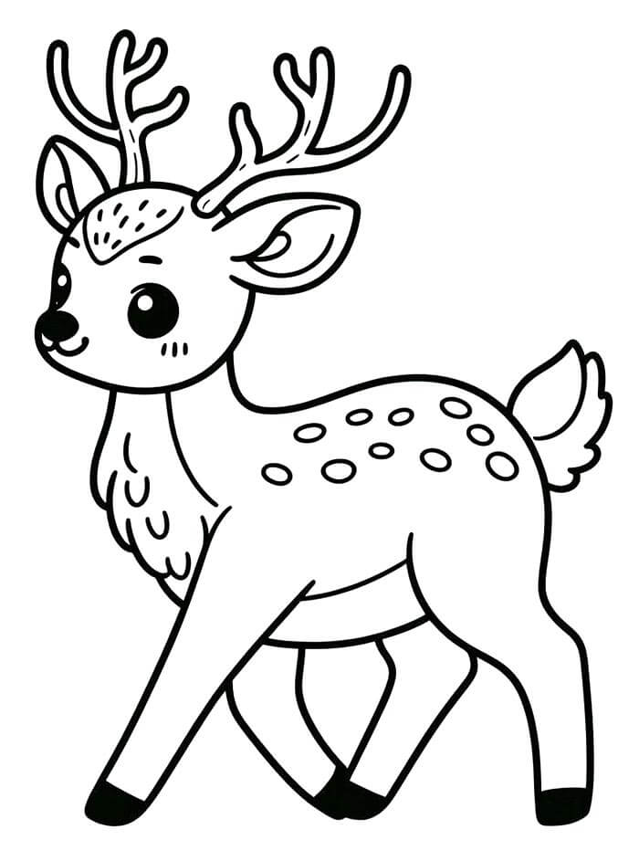 Jelen Zdarma pro Děti omalovánka