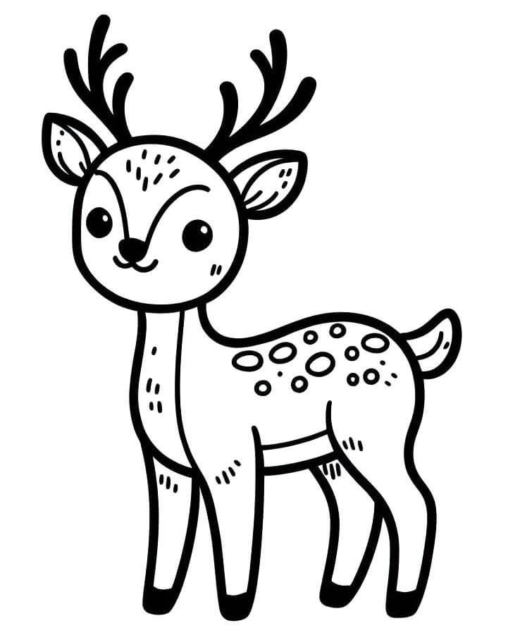 Jelen k Vymalování omalovánka