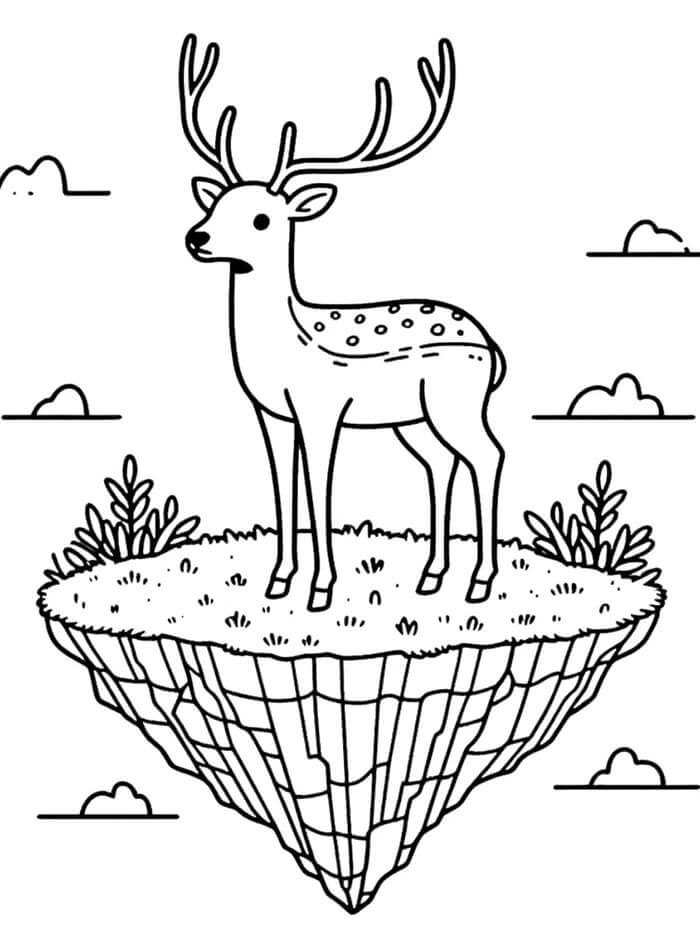 Jelen pro 3leté Děti omalovánka