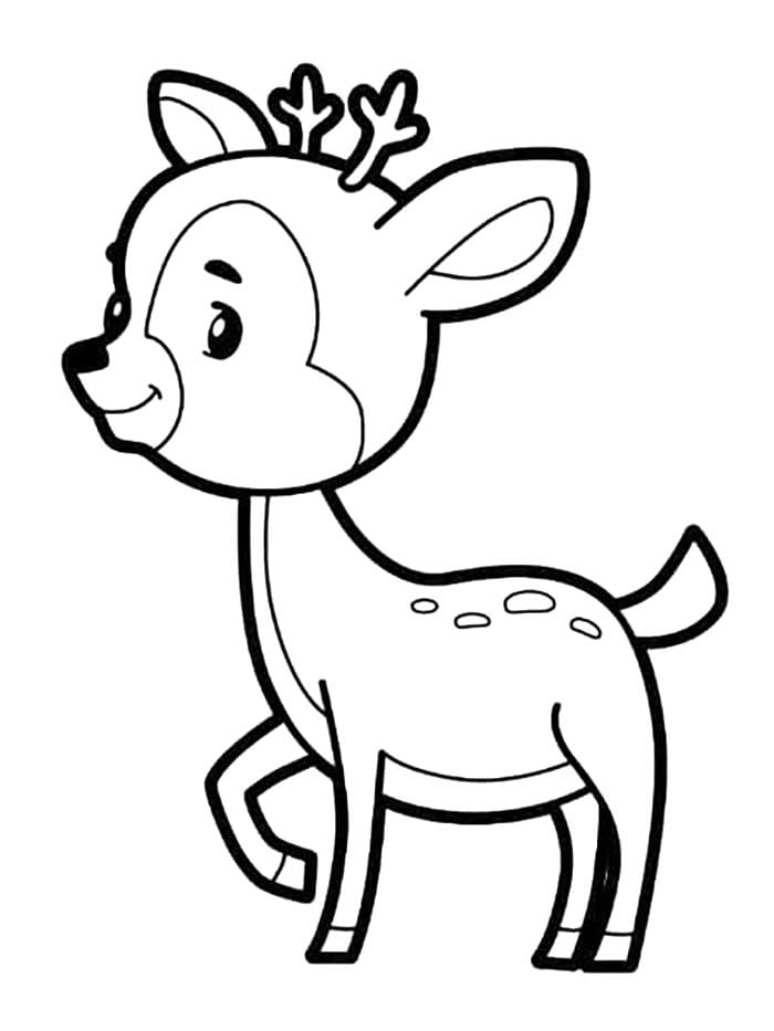 Jelen pro 4leté Děti omalovánka