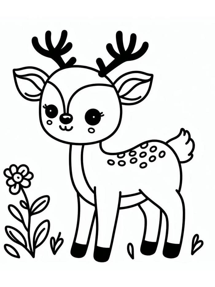 Jelen pro Děti omalovánka