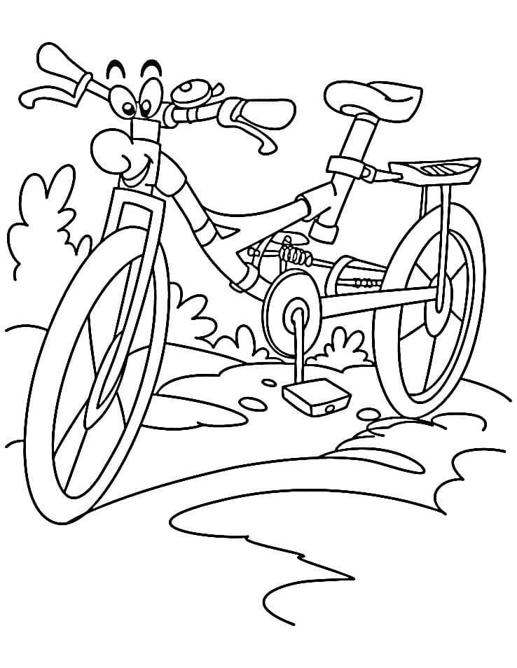 Jízdní Kolo Obrázek omalovánka