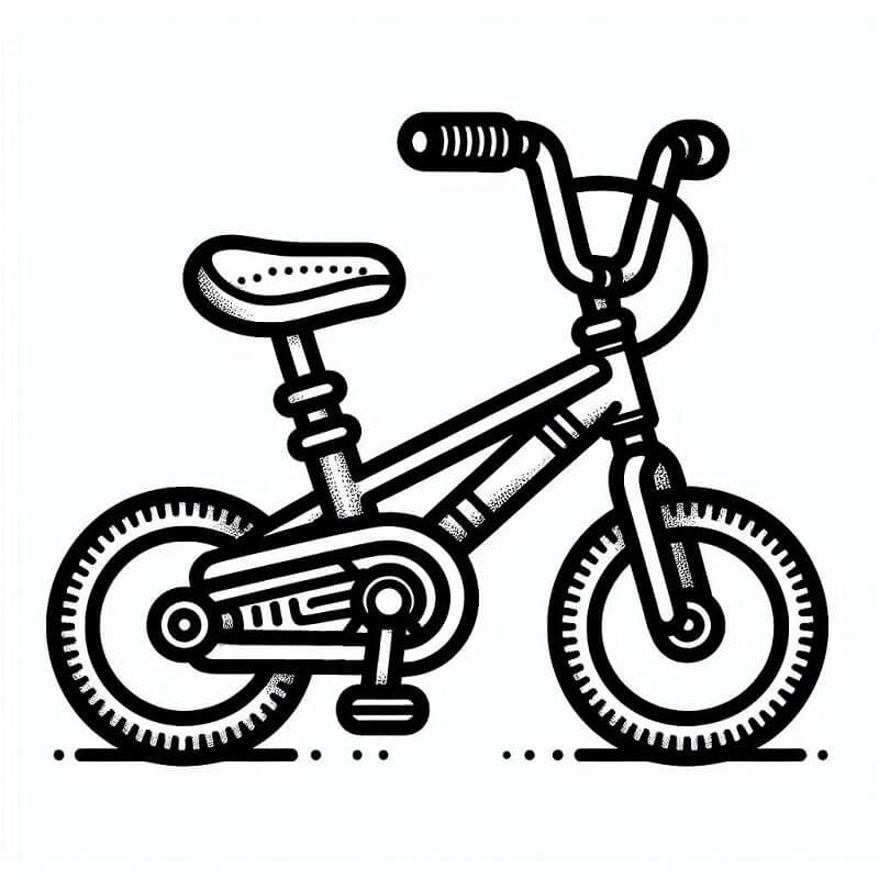 Jízdní Kolo Tisknutelné pro Děti omalovánka
