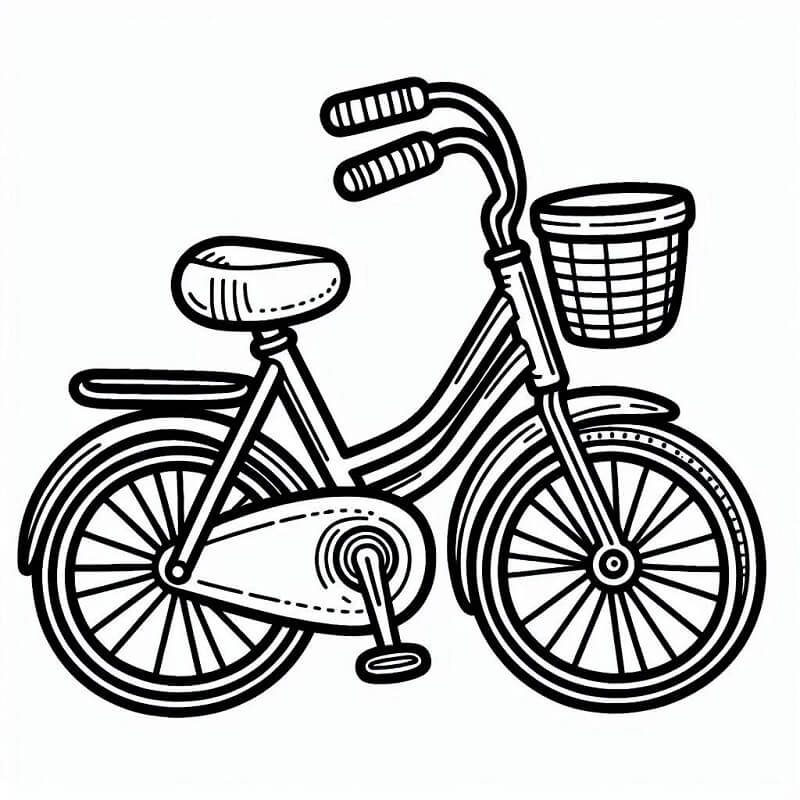 Jízdní Kolo Zdarma pro Děti omalovánka