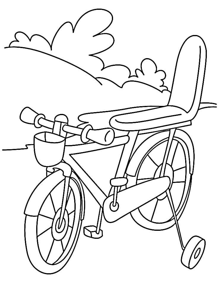 Jízdní Kolo pro 2leté Děti omalovánka