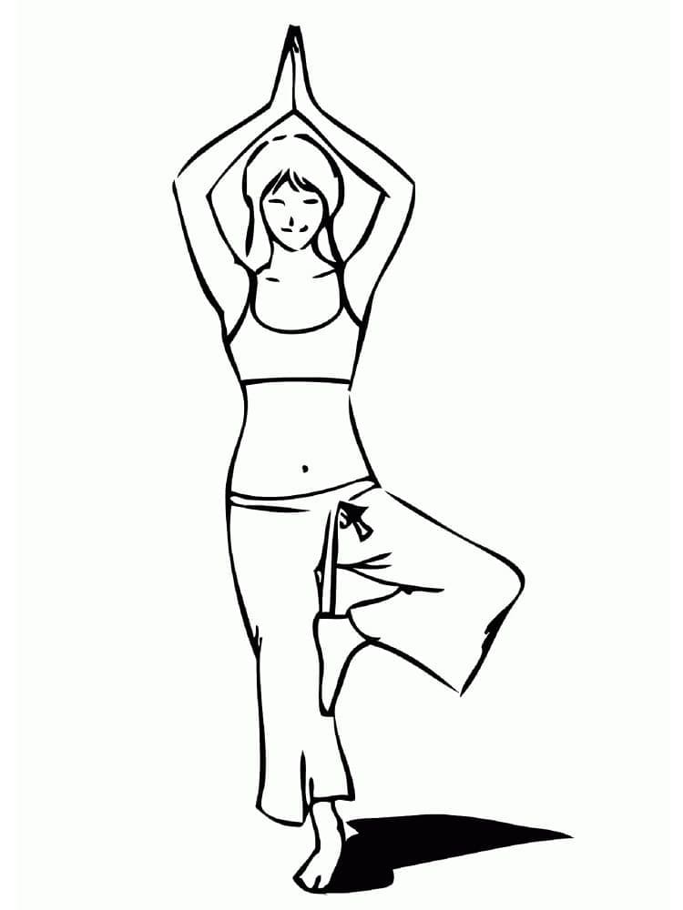 Jóga k Vymalování omalovánka