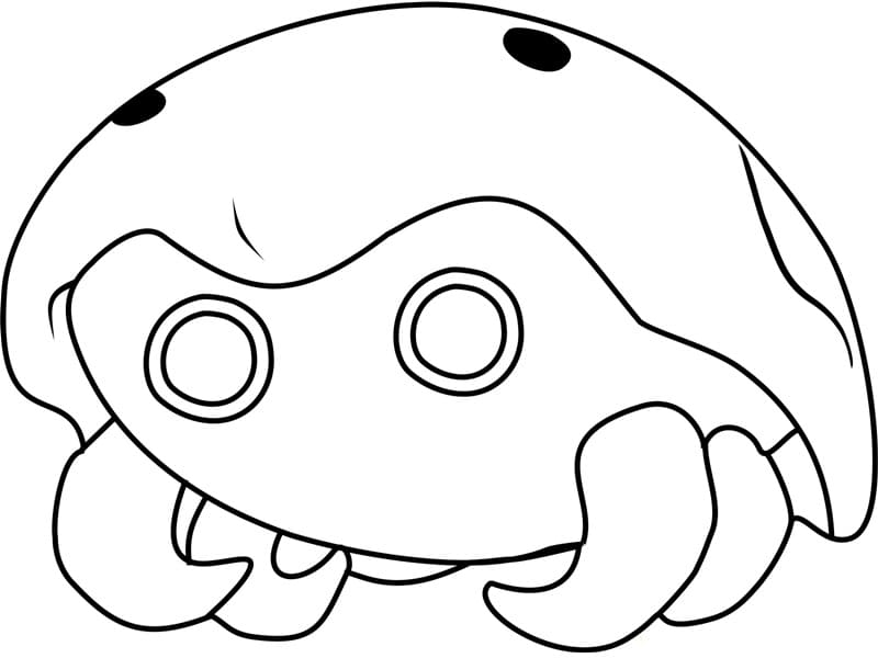 Kabuto Pokemon omalovánka