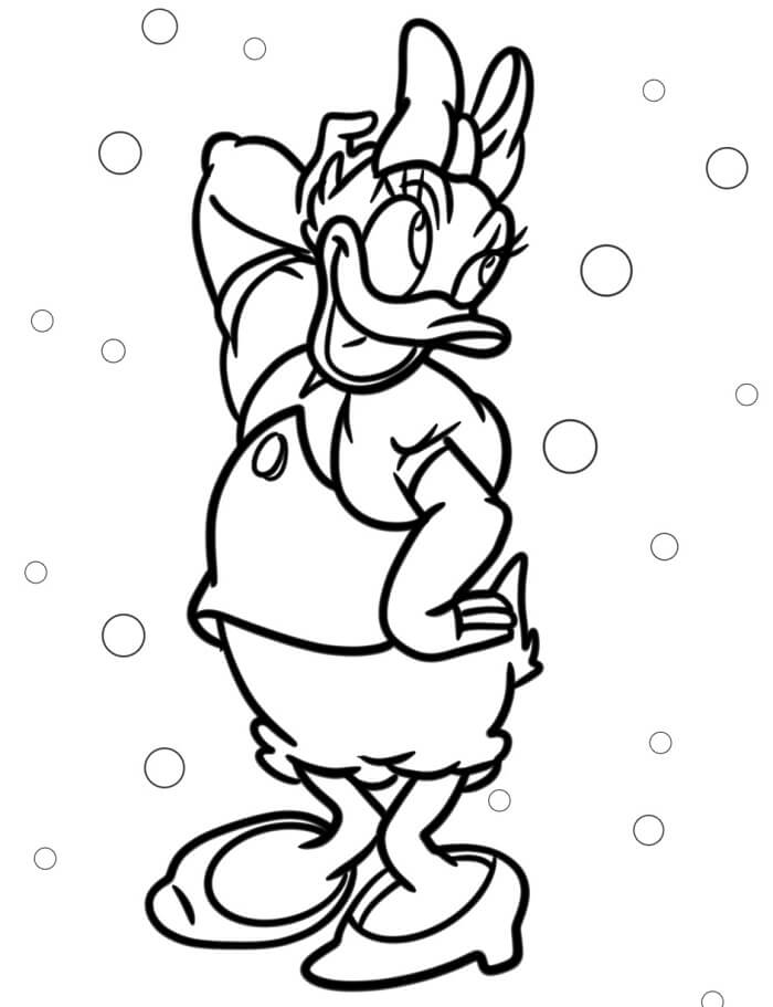 Kačka Daisy pro 1leté Děti omalovánka