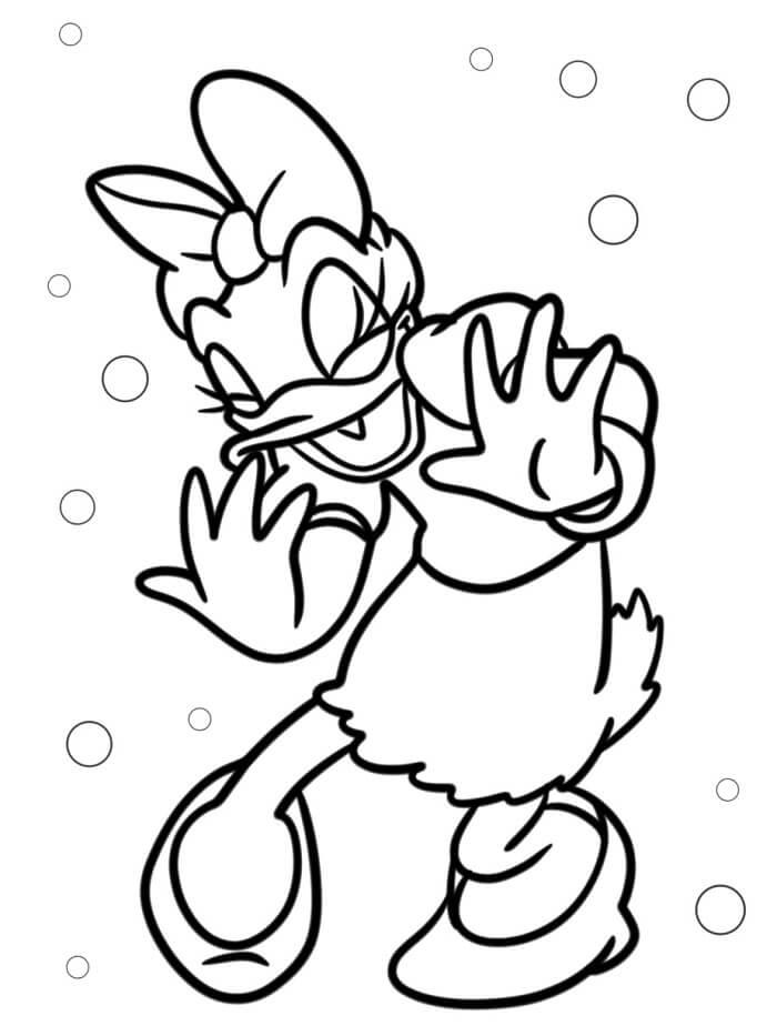 Kačka Daisy pro 4leté Děti omalovánka