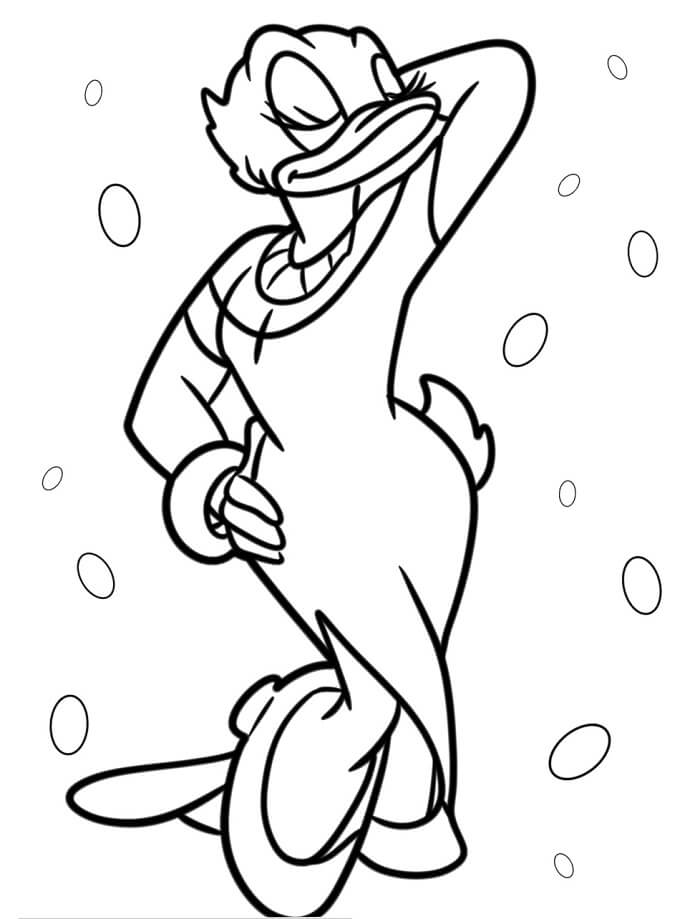 Kačka Daisy pro 5leté Děti omalovánka