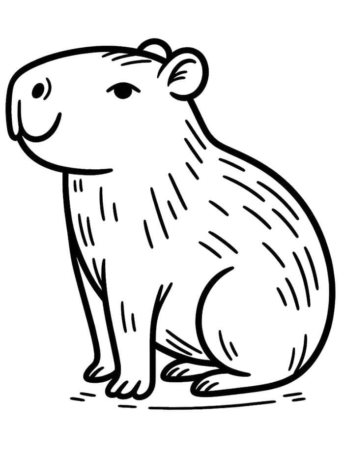 Kapybara Zdarma pro Děti omalovánka
