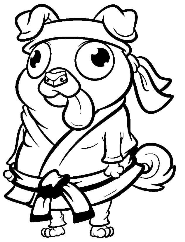 Karate Tisknutelné pro Děti omalovánka