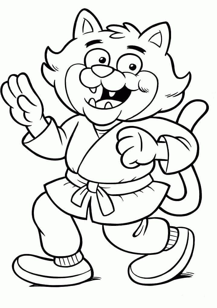 Karate pro 5leté Děti omalovánka