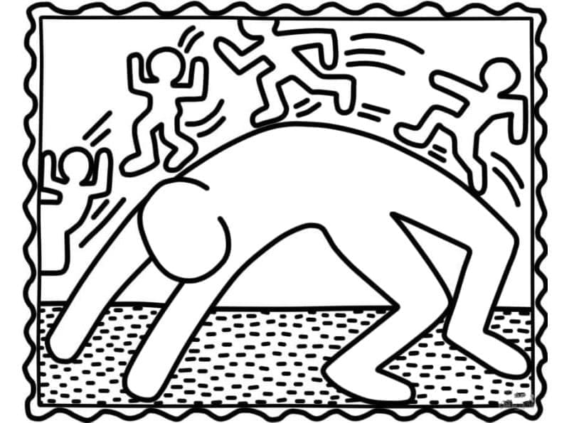 Keith Haring (1) omalovánka