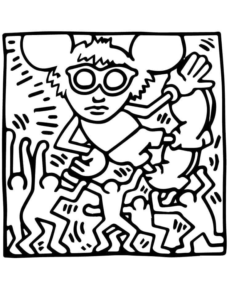 Keith Haring (13) omalovánka