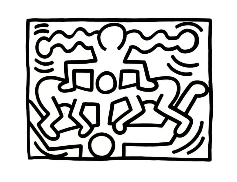 Keith Haring (20) omalovánka