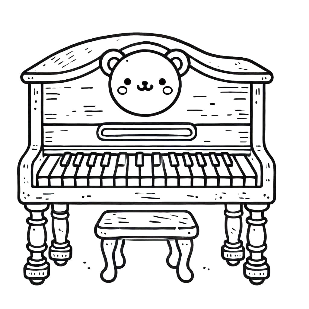 Klavír omalovánky