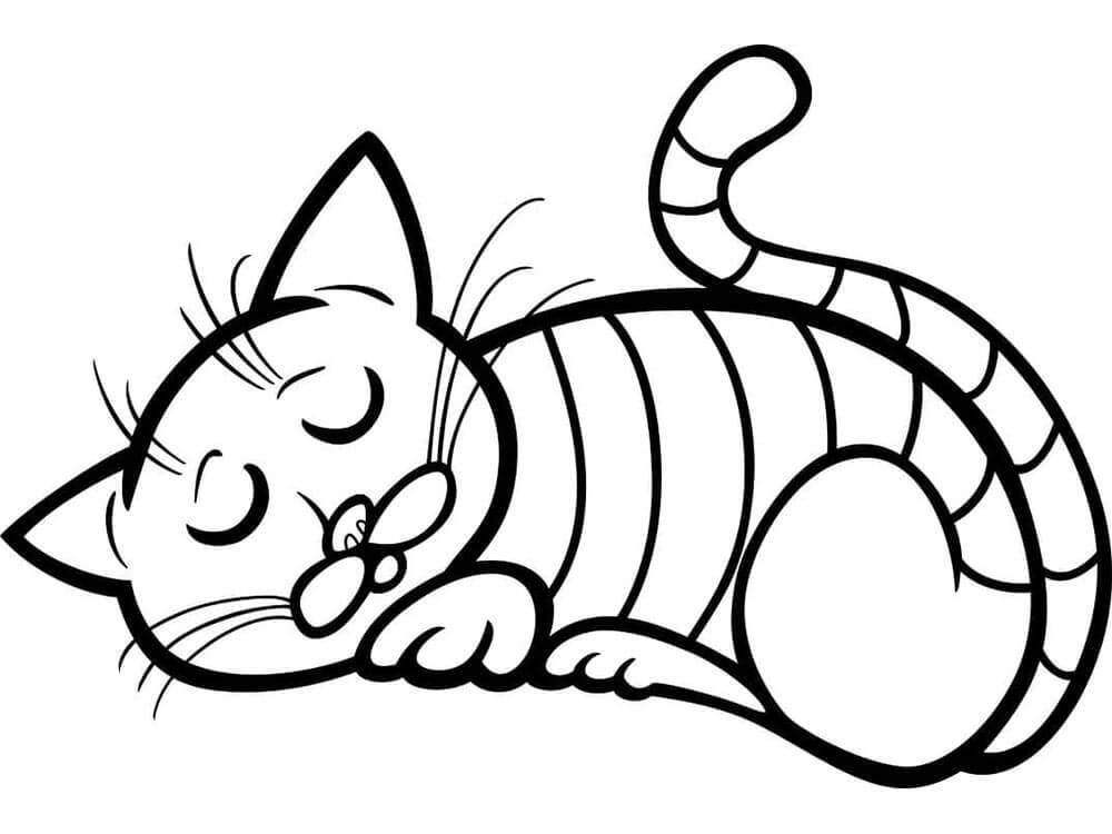 Kočka pro Děti omalovánka