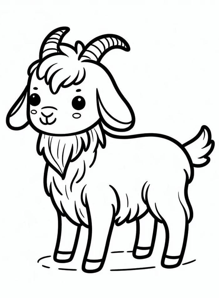 Koza Tisknutelná omalovánka