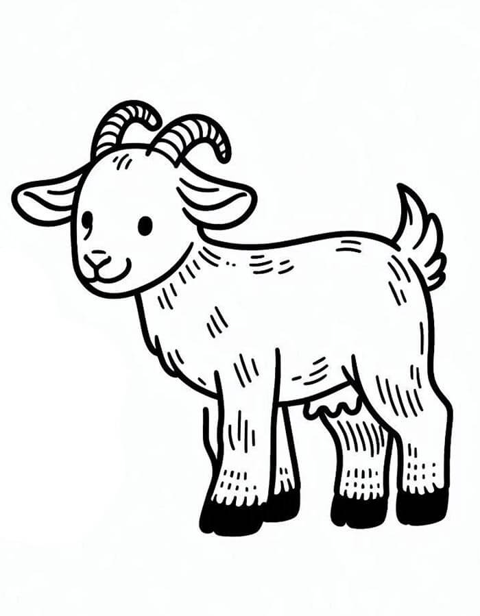 Koza k Tisku omalovánka