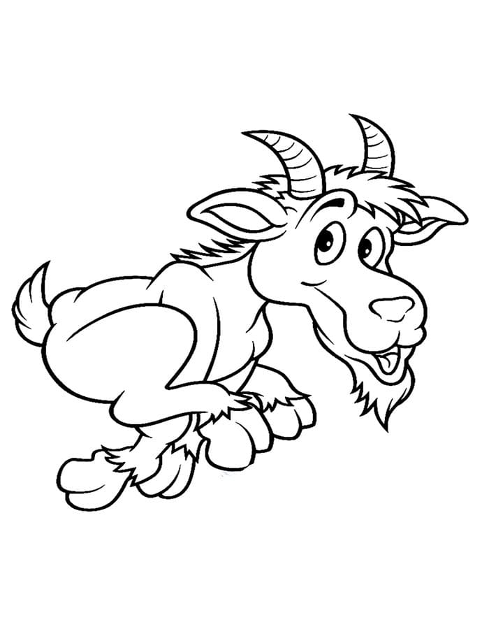 Koza pro 2leté Děti omalovánka
