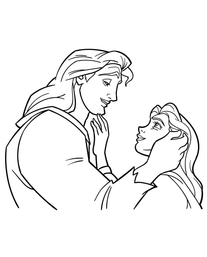 Kráska a zvíře (1) omalovánka