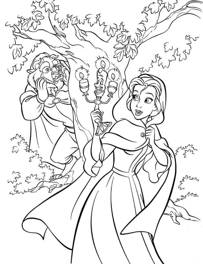 Kráska a zvíře (35) omalovánka