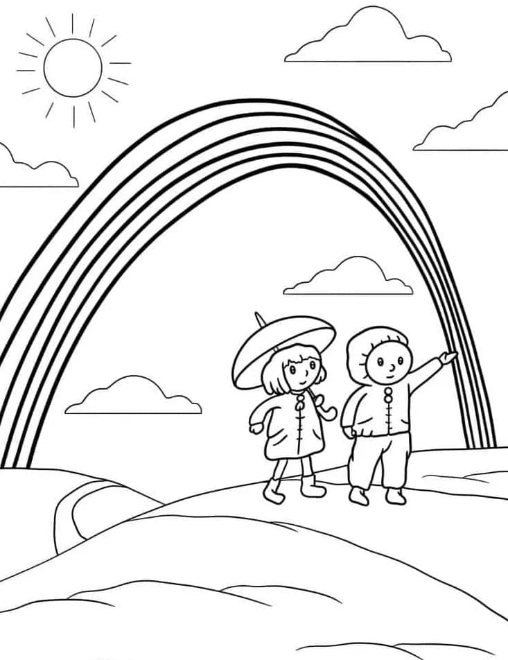 Krásná Duha omalovánka