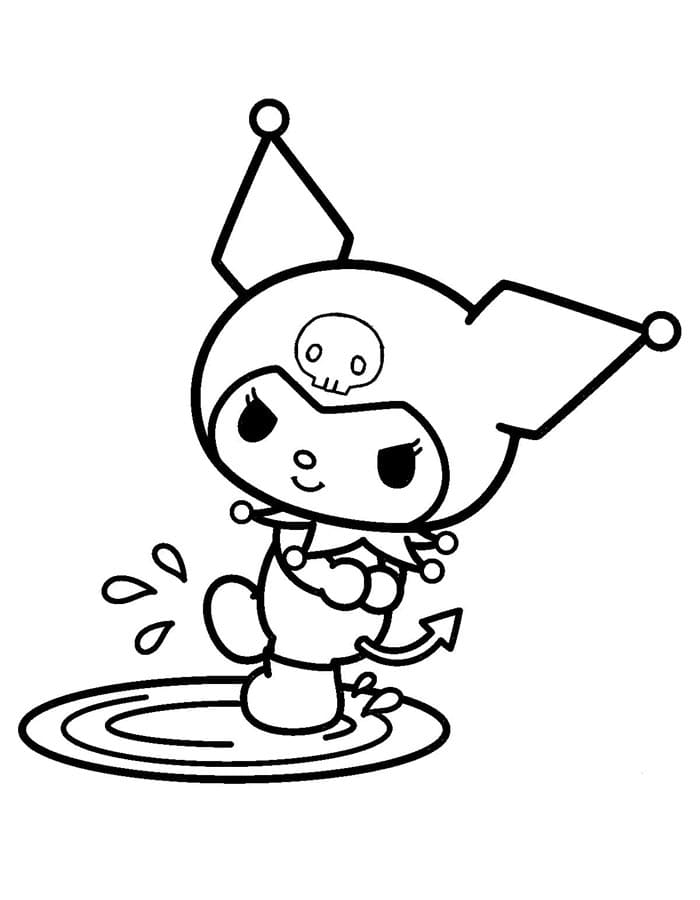 Krásná Kuromi omalovánka