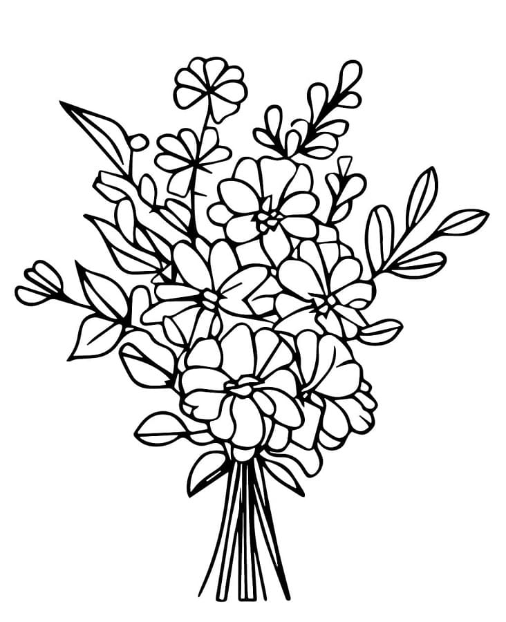 Krásná Kytice Květin omalovánka