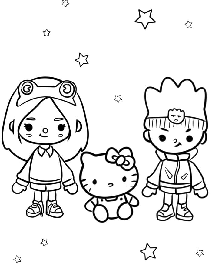 Krásná Toca Boca omalovánka