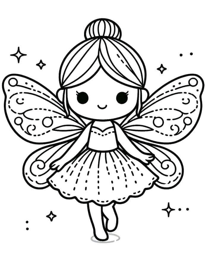 Krásná Víla omalovánka