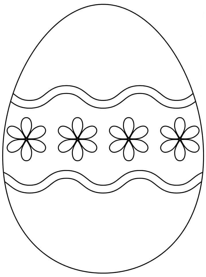 Krásné Velikonoční vajíčko omalovánka