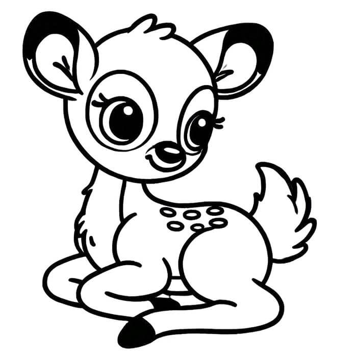 Krásný Bambi omalovánka