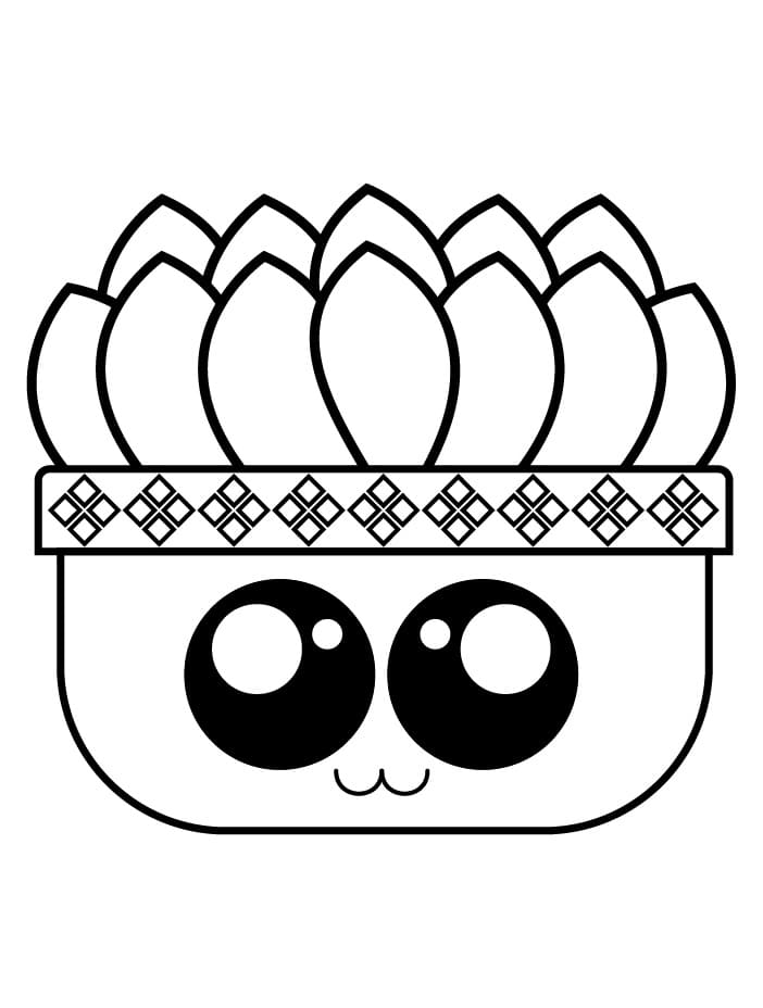 Krásný Kaktus omalovánka