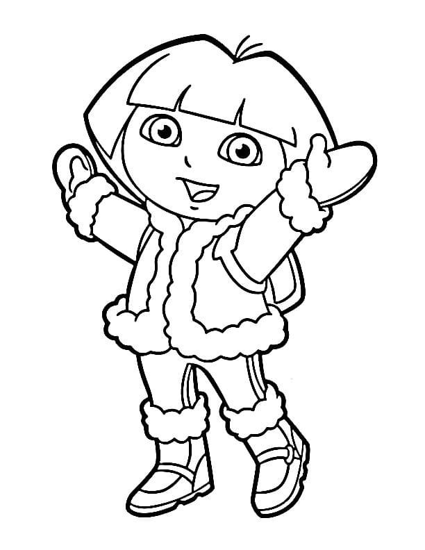 Kreslená Dora Průzkumnice omalovánka