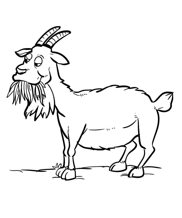 Kreslená Koza omalovánka