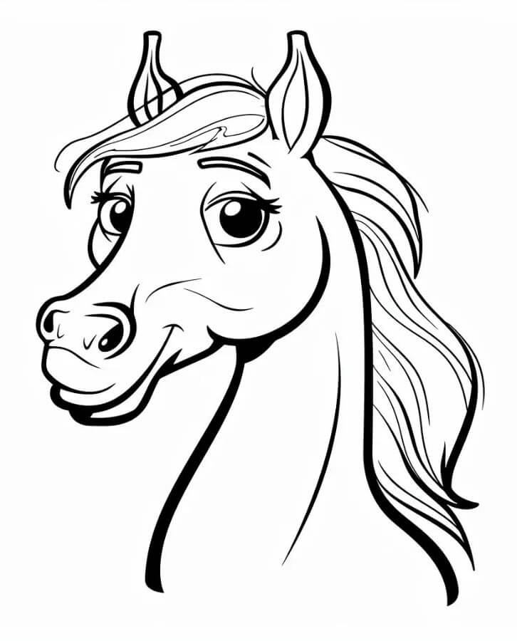 Kreslená Kůň omalovánka