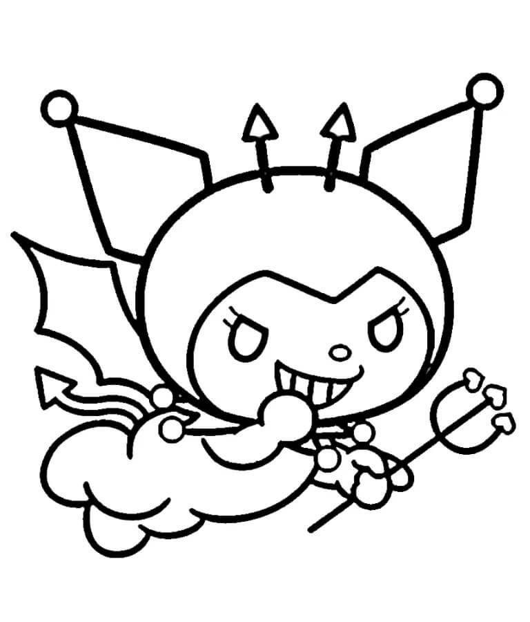 Kreslená Kuromi omalovánka