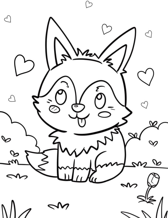 Kreslená Liška omalovánka