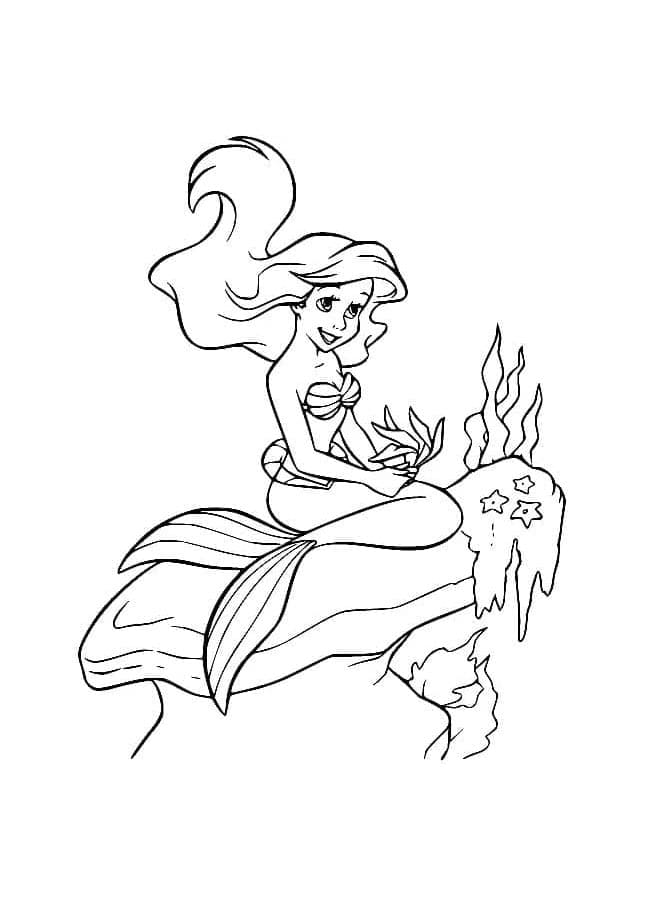 Kreslená Malá mořská víla omalovánka