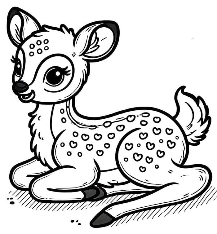 Kreslený Bambi omalovánka