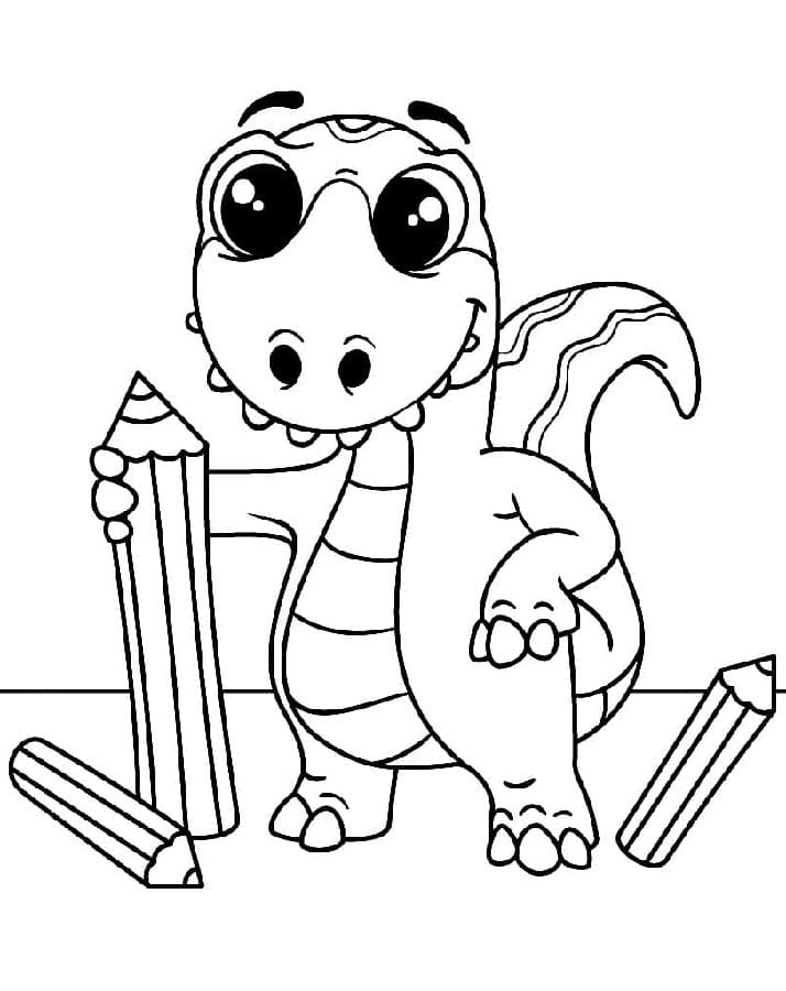 Kreslený Dinosaurus omalovánka